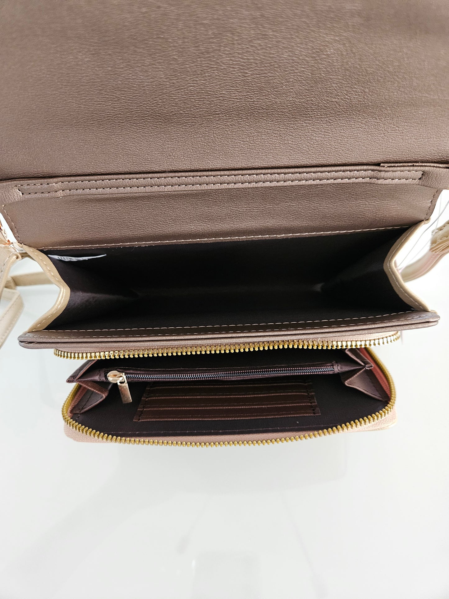 CARTERA "CROSS BODY" DOS TONOS