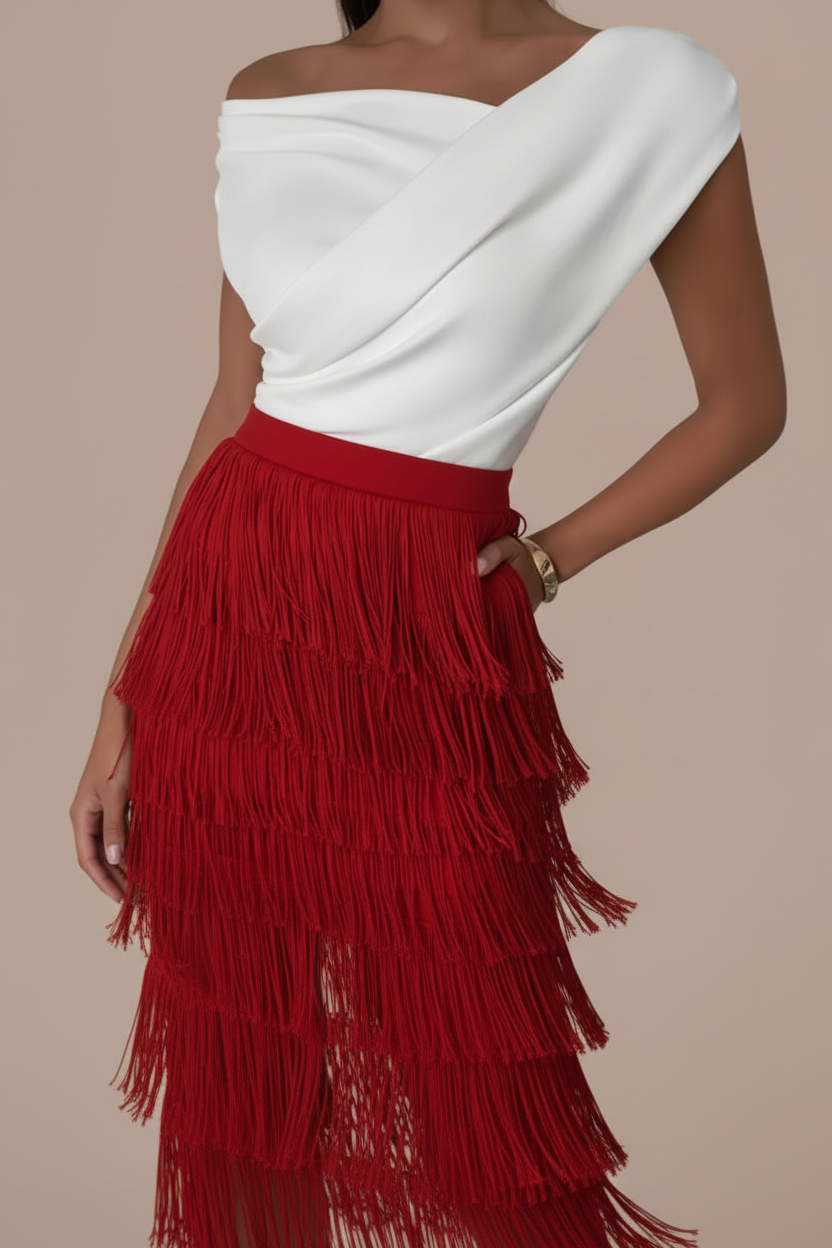 TOP BLANCO ONE SHOULDER