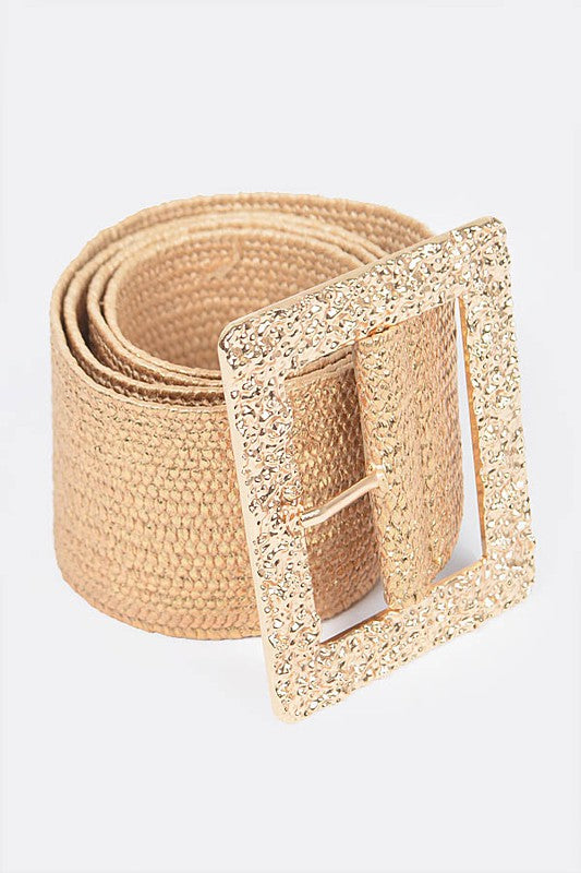 CORREA DORADA CON HEBILLA METÁLICA ANCHA