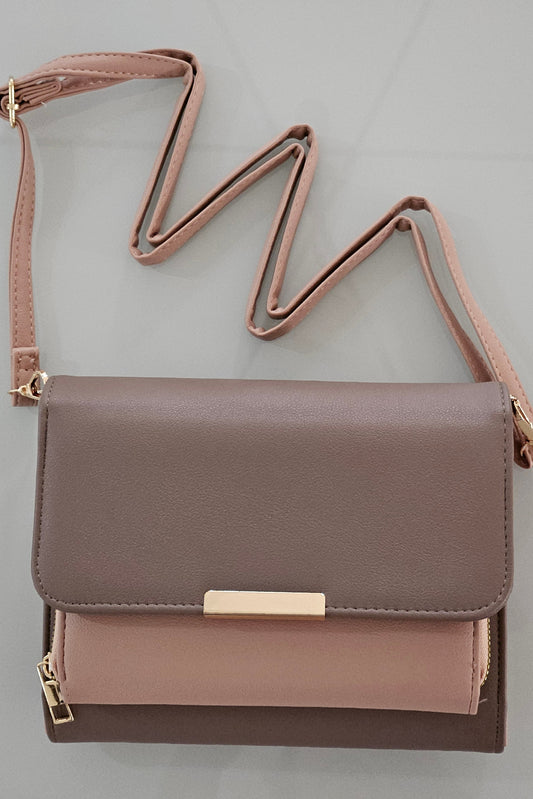 CARTERA "CROSS BODY" DOS TONOS
