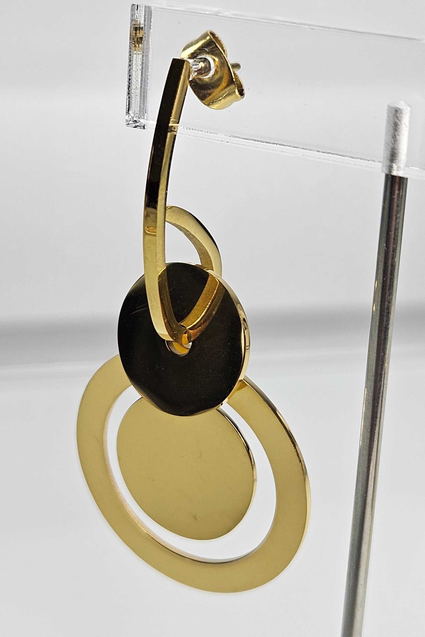 PANTALLAS DORADAS LARGAS DE CÍRCULOS