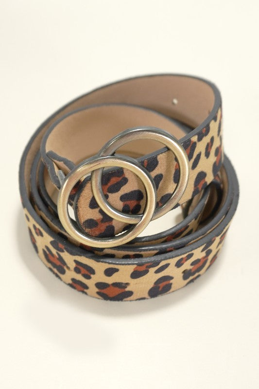 CORREA "ANIMAL PRINT" CON HEBILLA DOBLE O