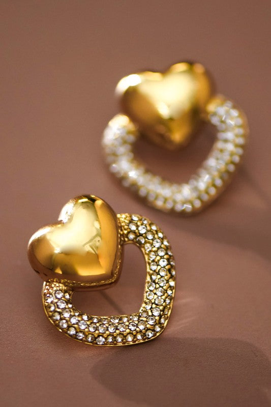 PANTALLAS DE CORAZÓN DORADO CON BRILLANTES