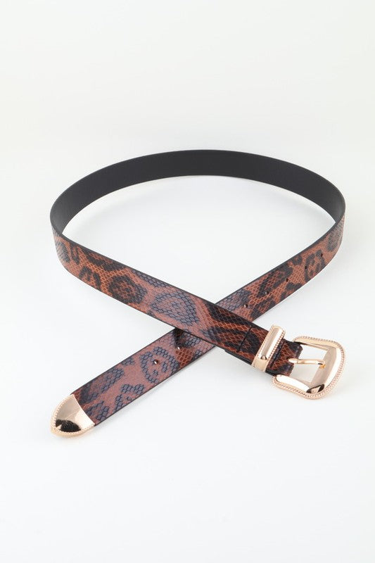CORREA CON ESTAMPADO DE LEOPARDO