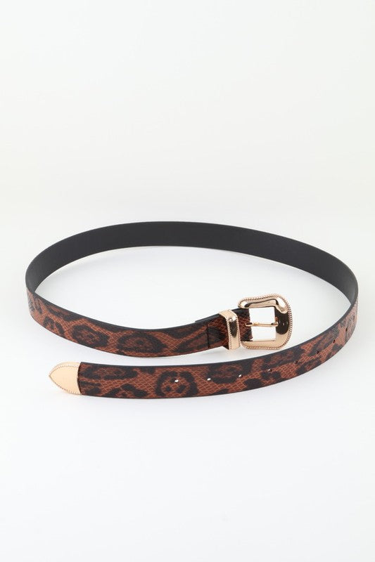 CORREA CON ESTAMPADO DE LEOPARDO