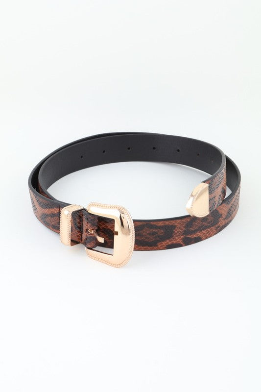 CORREA CON ESTAMPADO DE LEOPARDO