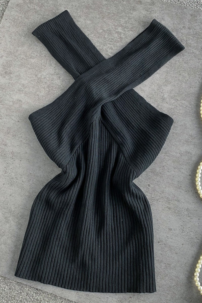 TOP NEGRO TIRANTES CRUZADOS