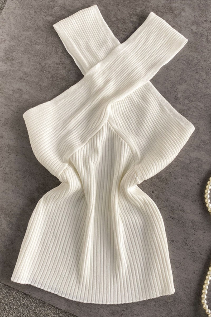 TOP BLANCO TIRANTES CRUZADOS.