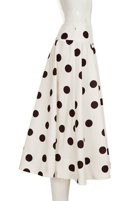 FALDA MIDI DE LUNARES (POLKA DOT)