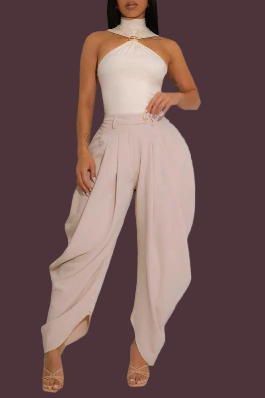PANTALONES PLISADOS DE TALLE ALTO
