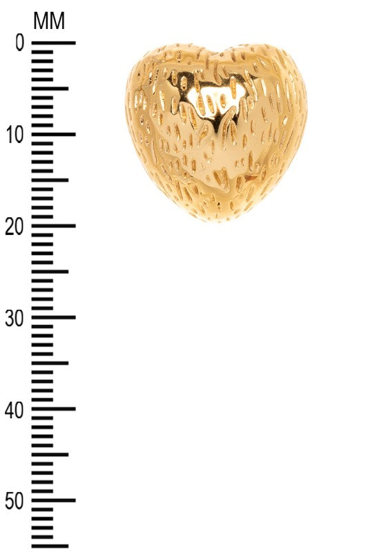 PANTALLAS DORADAS DE CORAZÓN TEXTURIZADO