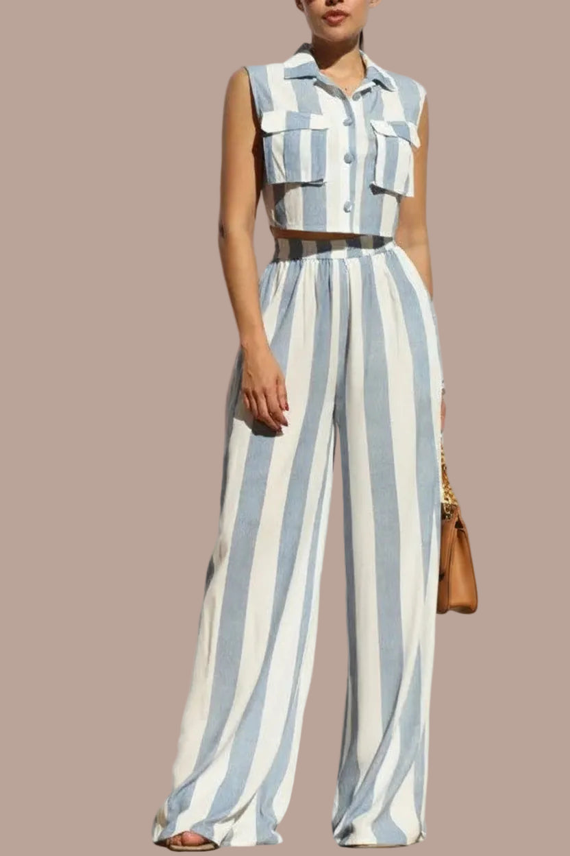 SET DE BLUSA Y PANTALÓN A RAYAS