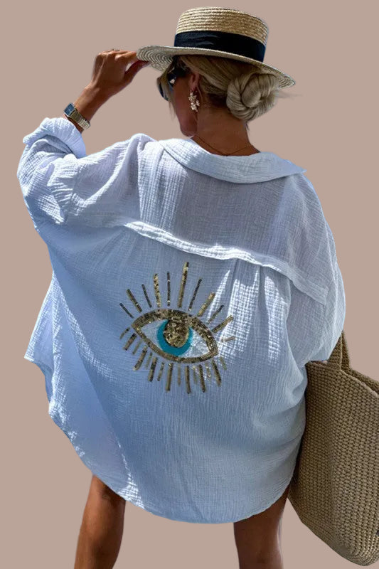 BLUSA CASUAL CON DISEÑO DE OJO