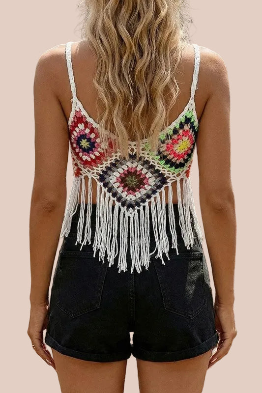 TOP ESTILO BOHEMIO DE CROCHET