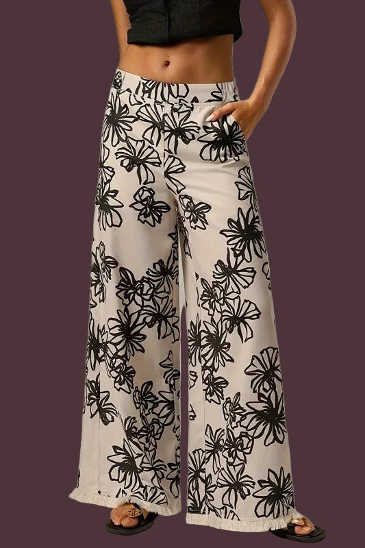 PANTALONES CON ESTAMPADO FLORAL
