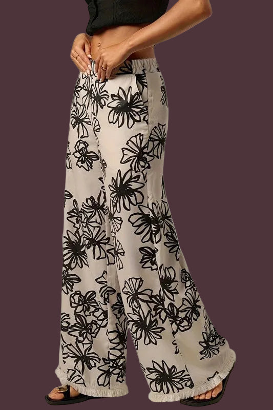 PANTALONES CON ESTAMPADO FLORAL