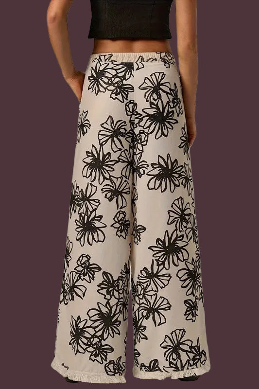 PANTALONES CON ESTAMPADO FLORAL