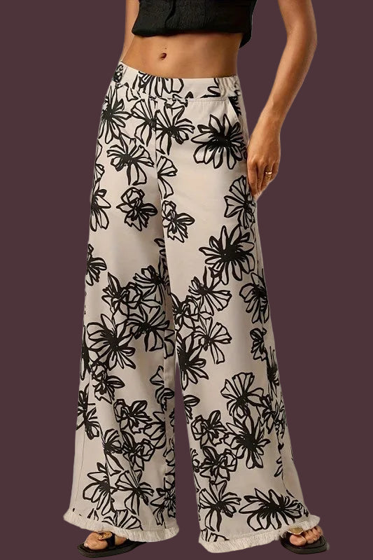 PANTALONES CON ESTAMPADO FLORAL