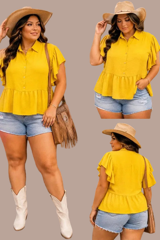 BLUSA ESTILO BABYDOLL TALLA PLUS