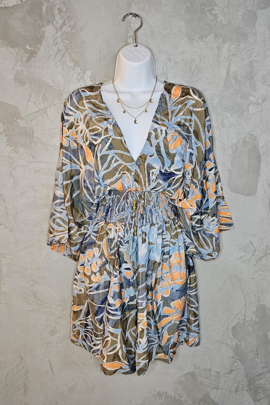 ROMPER AZUL, ANARANJADO Y OLIVO