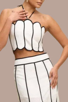 SET DE FALDA BLANCO Y NEGRO