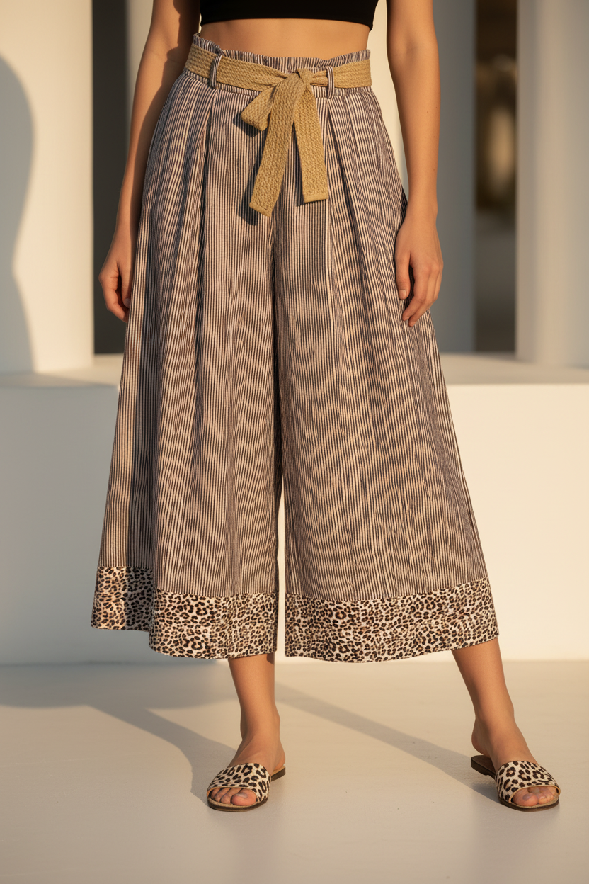PANTALÓN DE RAYAS CON CORREA