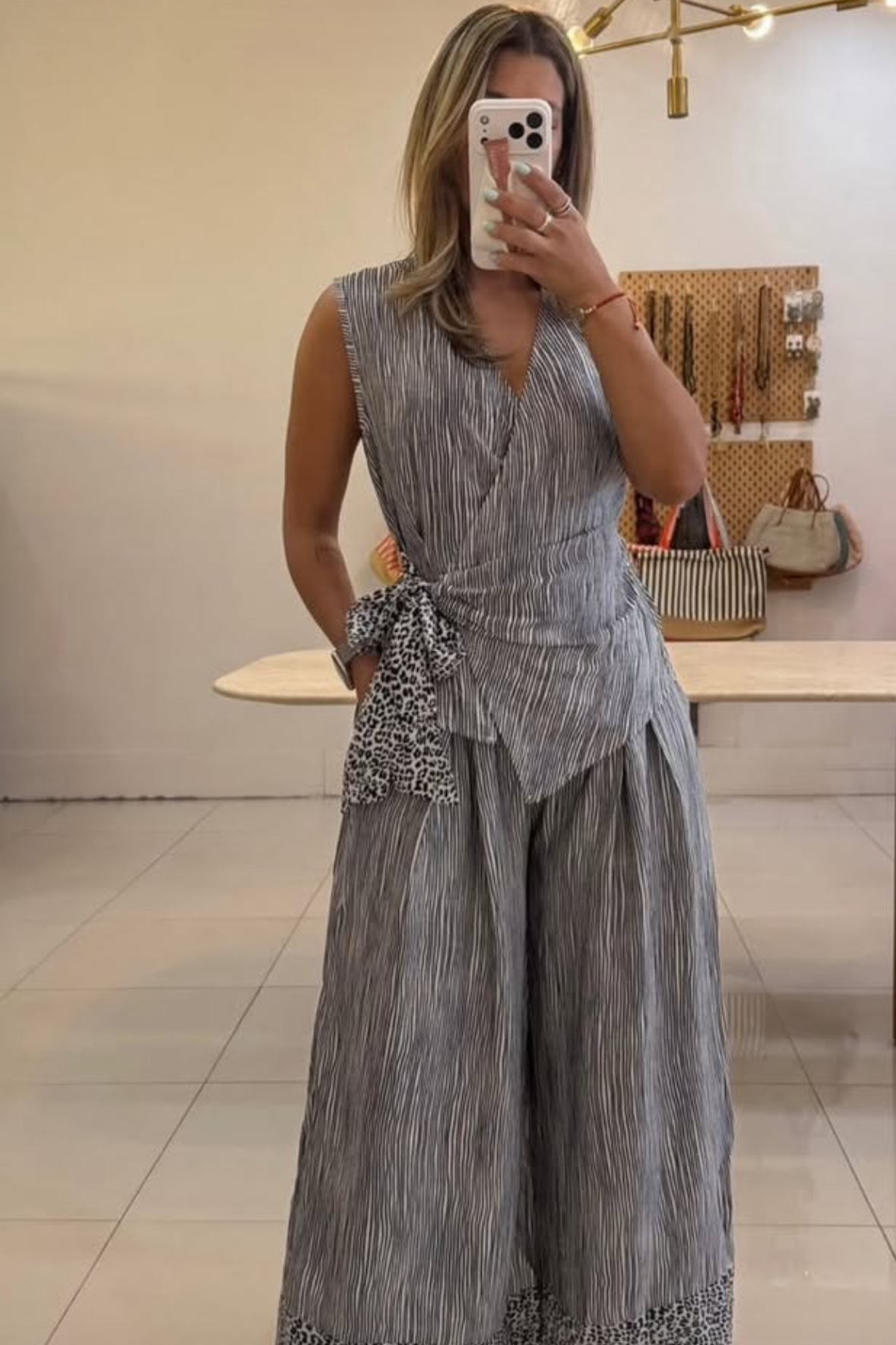 BLUSA DE RAYAS CRUZADA AL FRENTE