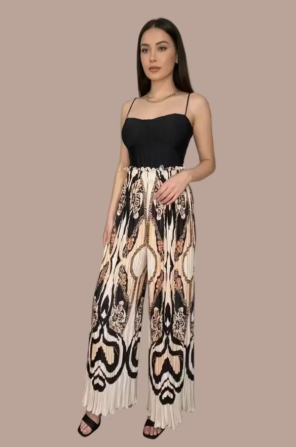PANTALÓN ESTAMPADO DE CORTE ANCHO