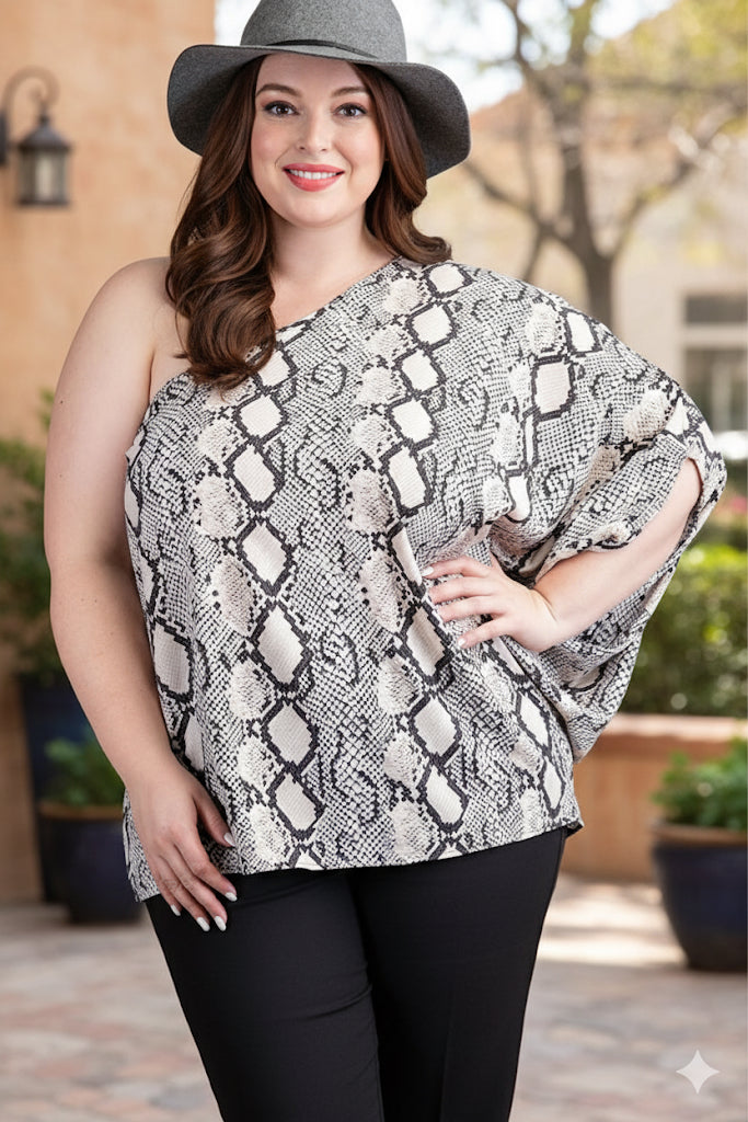 BLUSA "PRINT SERPIENTE" PLUS