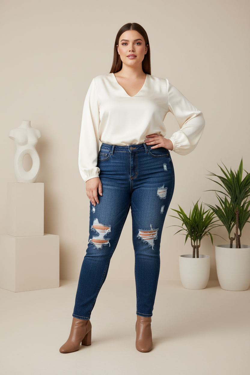 MAHON PLUS SKINY STRETCH PANTS