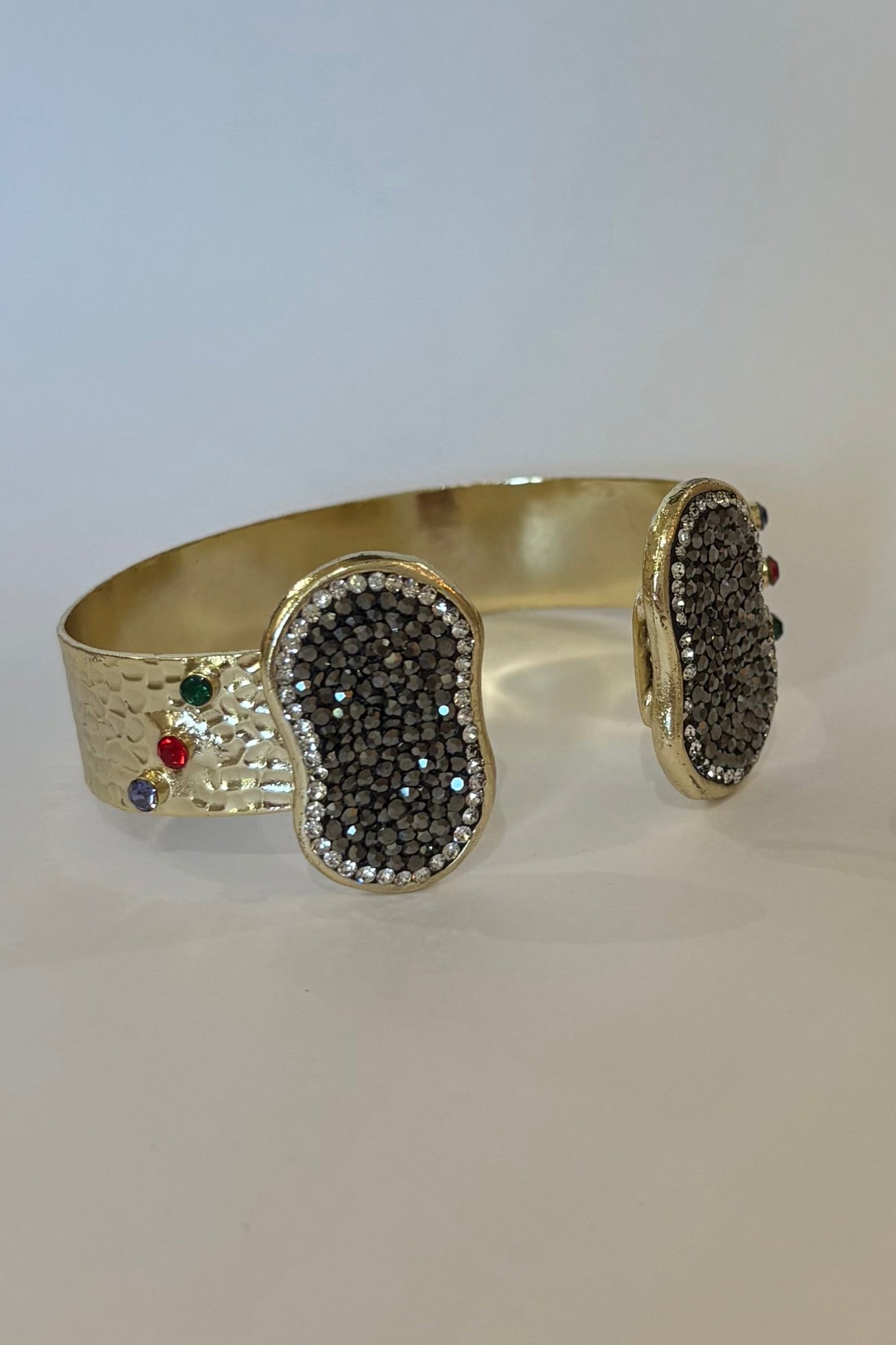SET TURCO PULSERA Y SORTIJA CON PIEDRAS NEGRAS