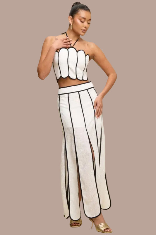 SET DE FALDA BLANCO Y NEGRO