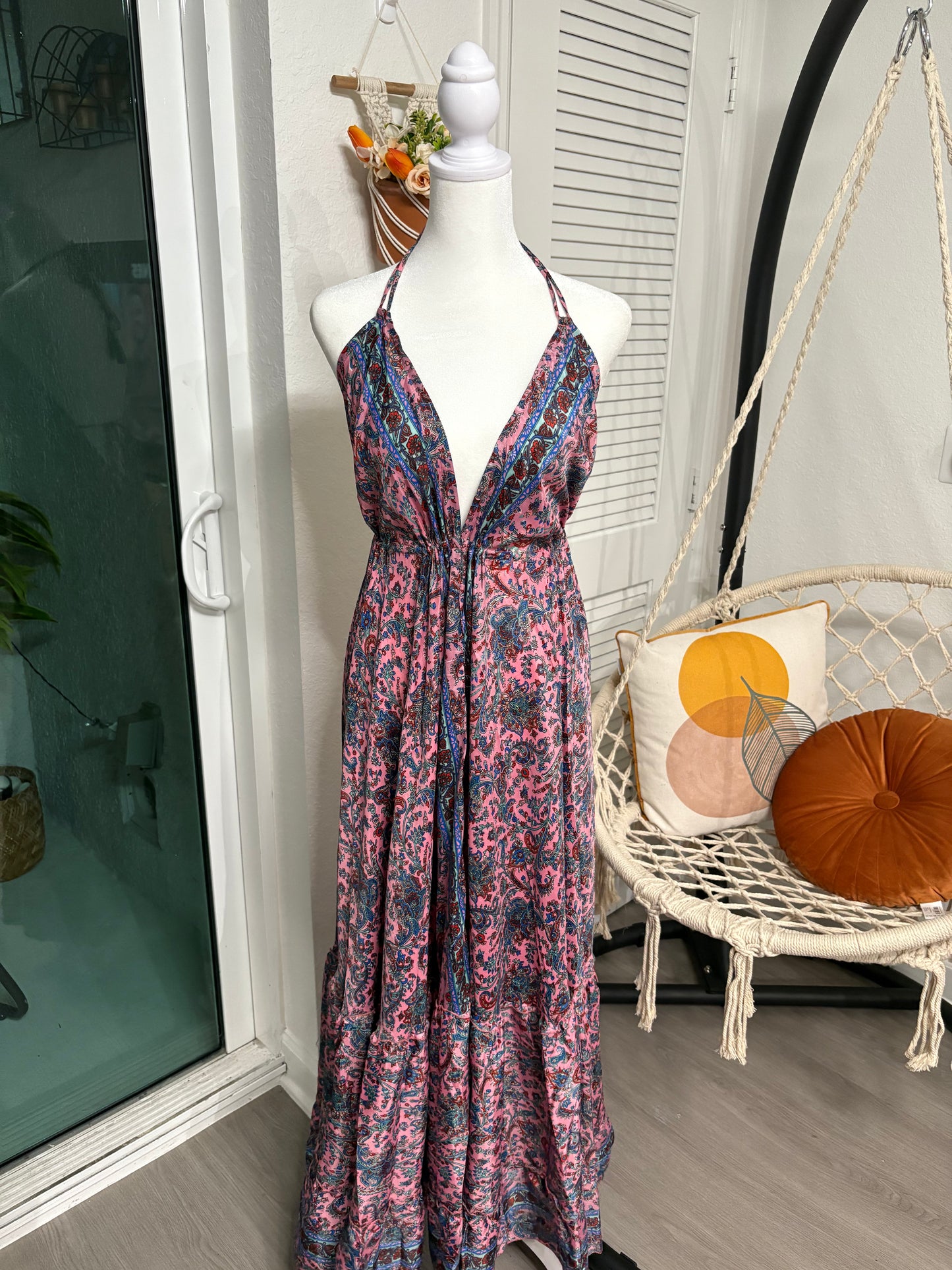 BOHO MAXI DRESS CON PRINT DE DIFERENTES COLORES