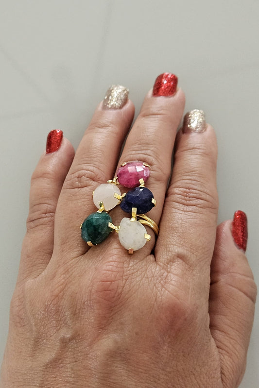 SORTIJA TURCA PIEDRAS DE COLORES