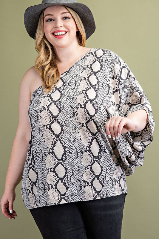 MODA 02 BLUSA "PRINT SERPIENTE" PLUS