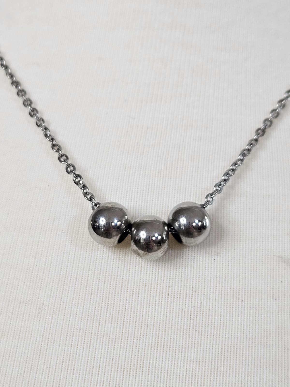 CADENA STAINLESS STEEL SET PENDANT 3 ESFERAS