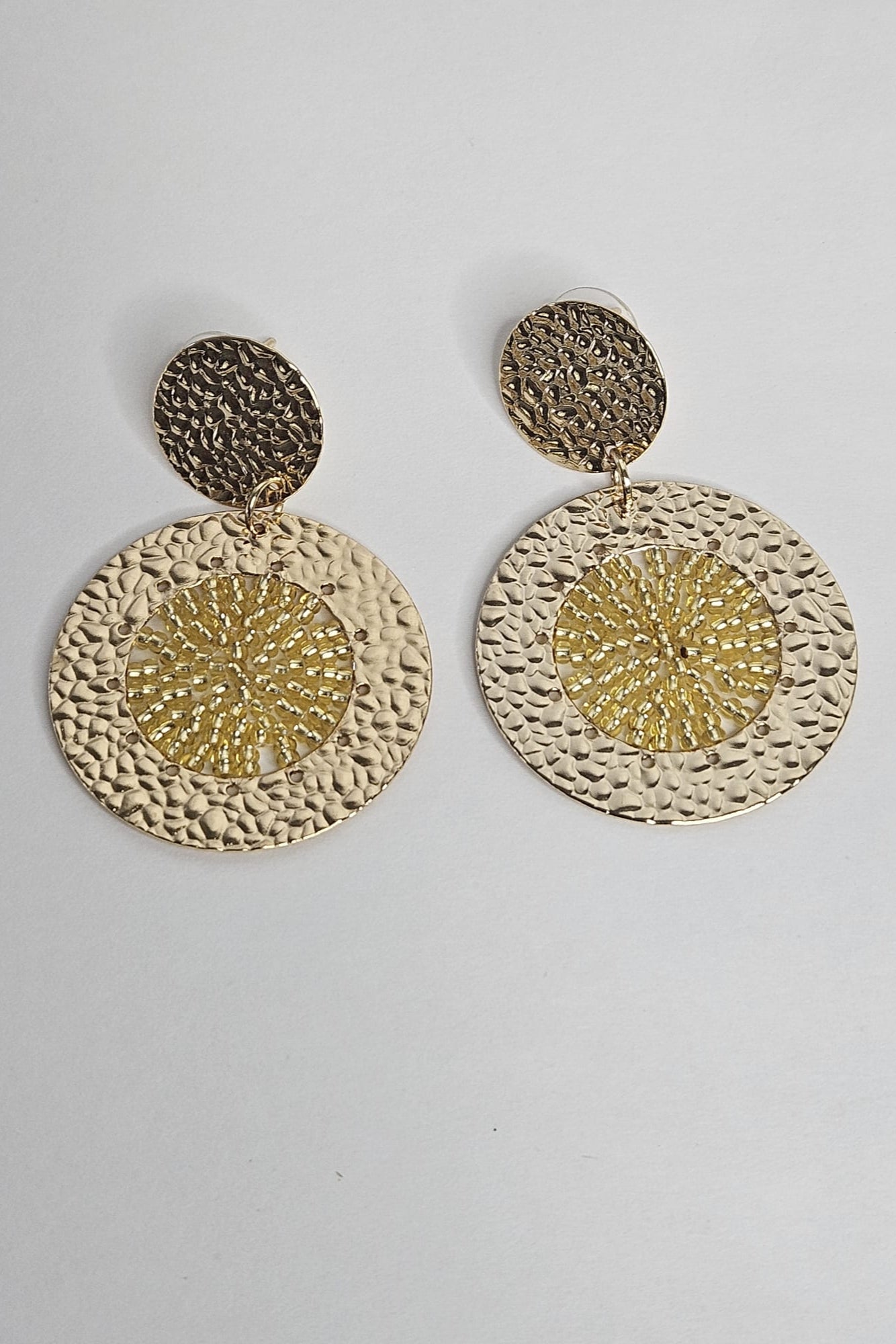 GOLD BRAIDED BRACELET AND EARRINGS SET