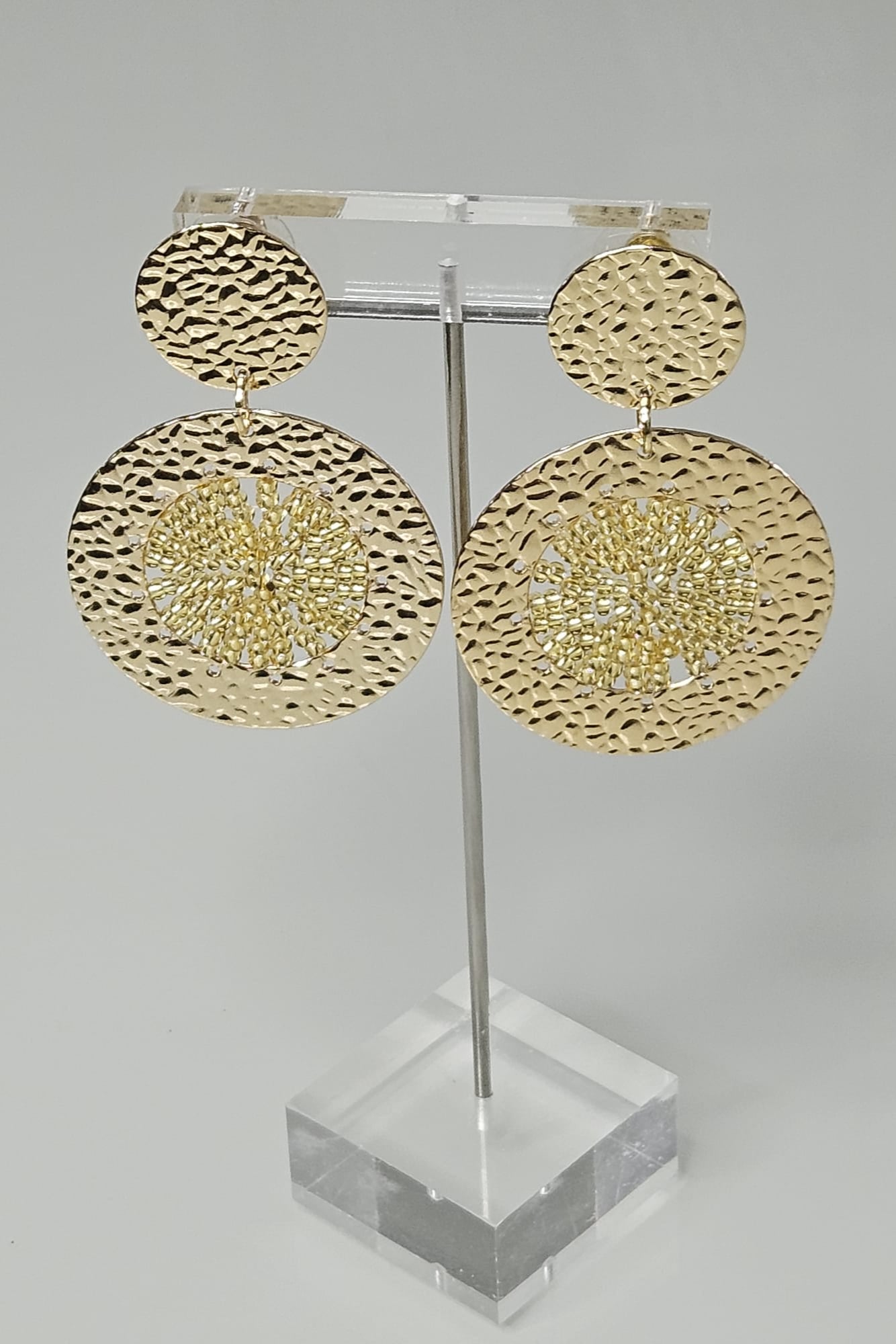 GOLD BRAIDED BRACELET AND EARRINGS SET