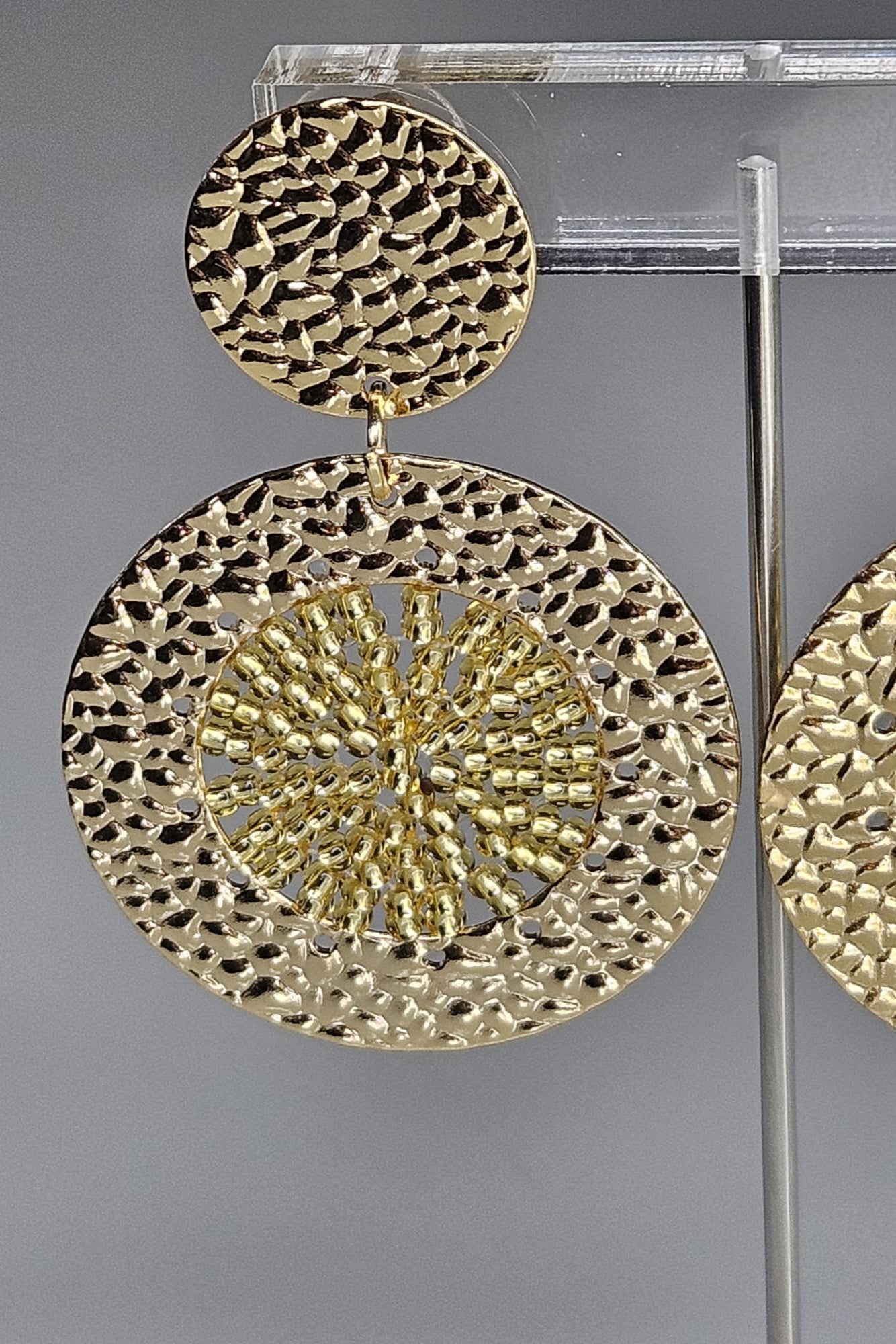 GOLD BRAIDED BRACELET AND EARRINGS SET