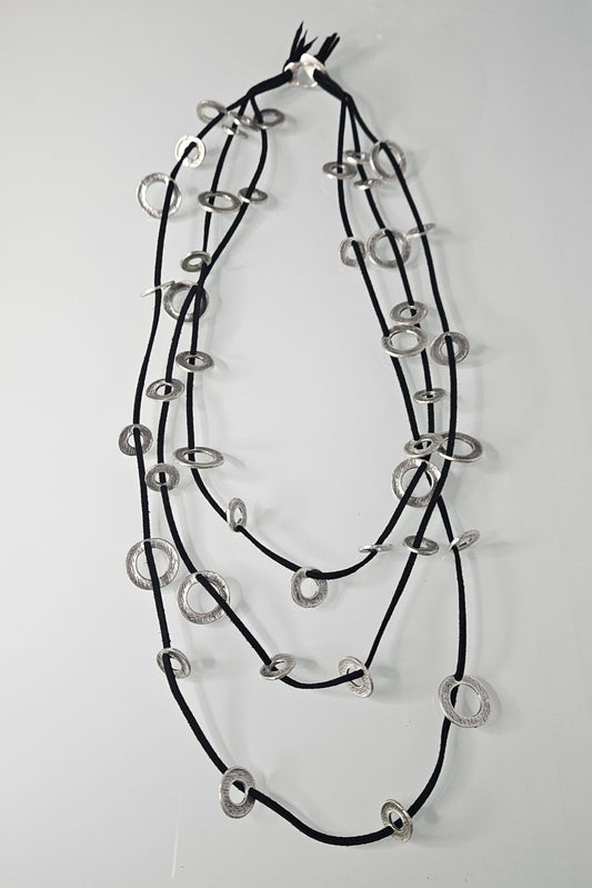 COLLAR TURCO NEGRO Y PLATEADO