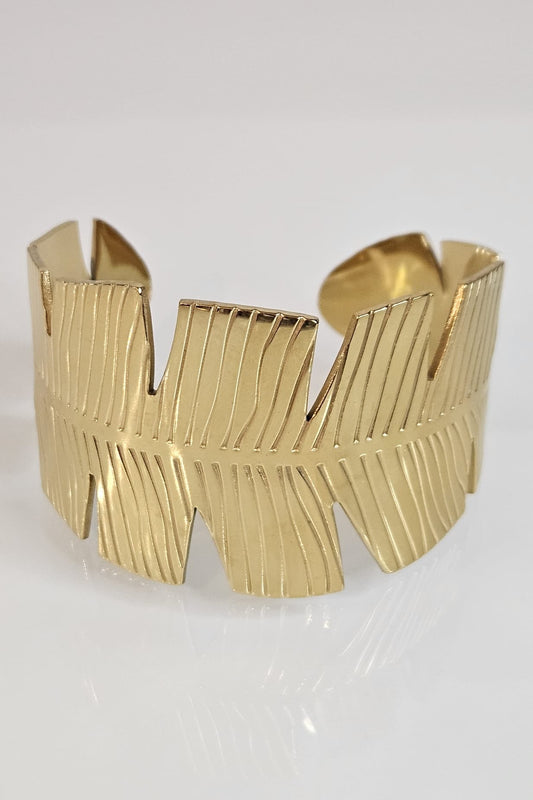 BRAZALETE DORADO DE HOJAS