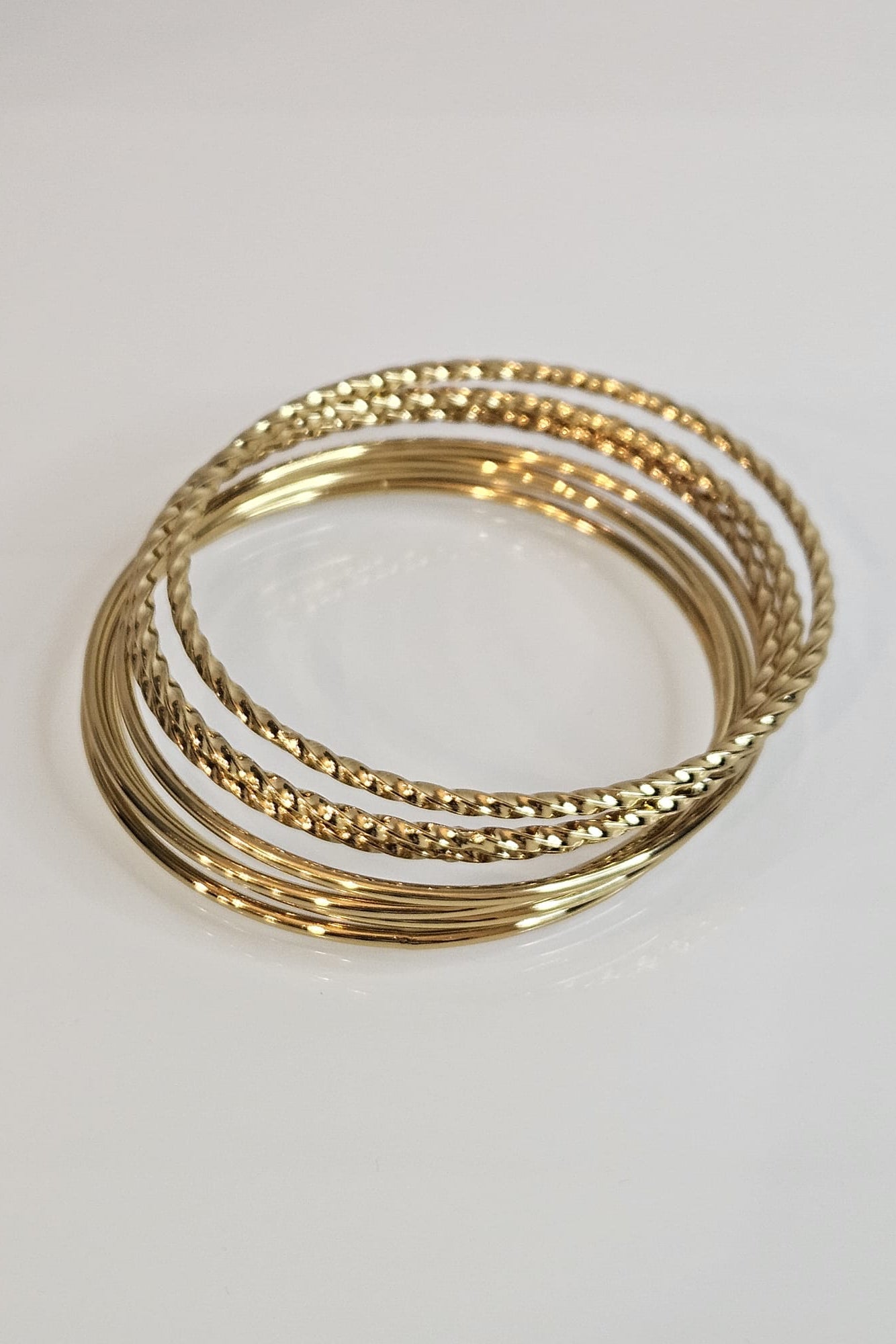 SET DE 7 BANGLES DORADOS Y/O PLATEADO