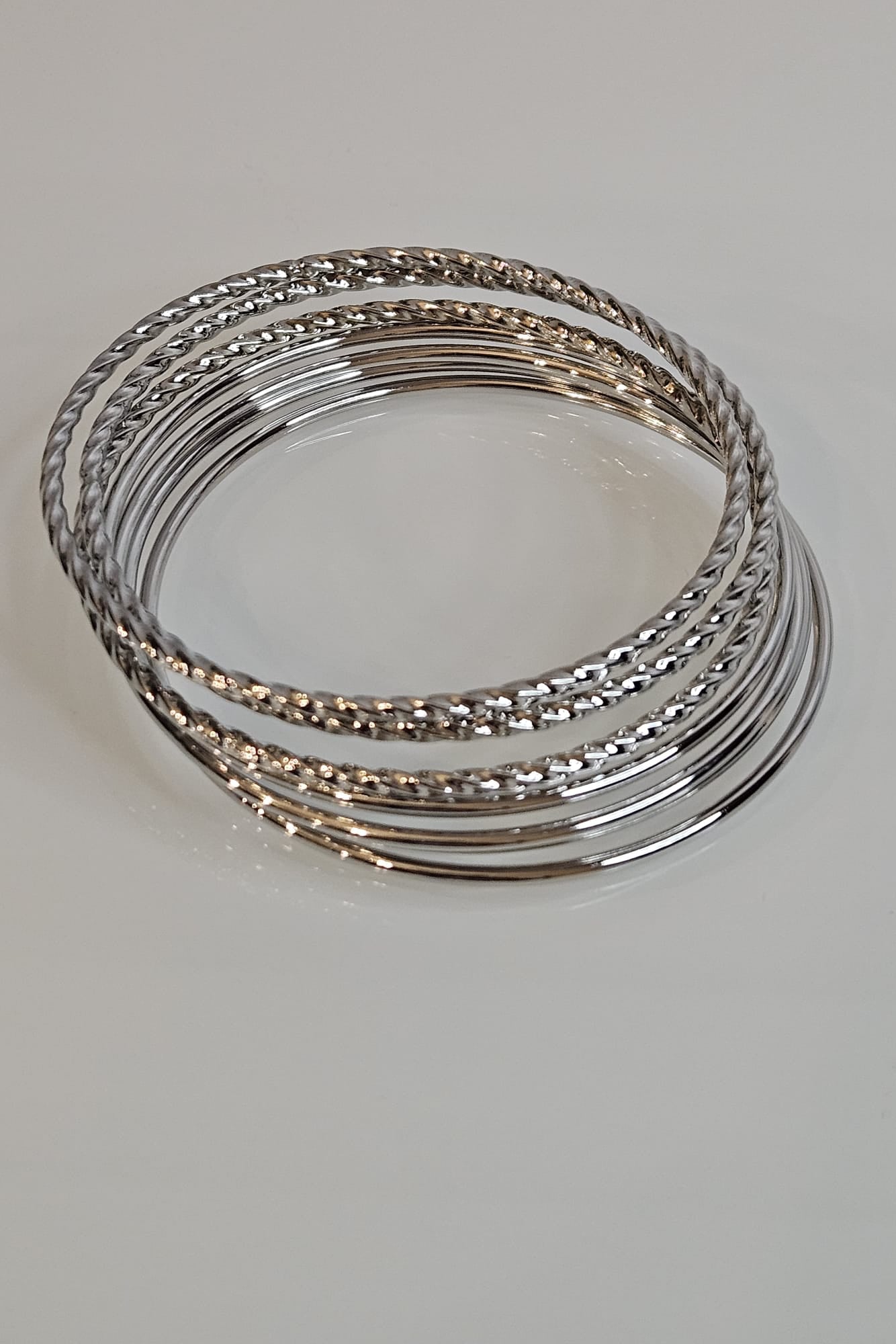 SET DE 7 BANGLES DORADOS Y/O PLATEADO