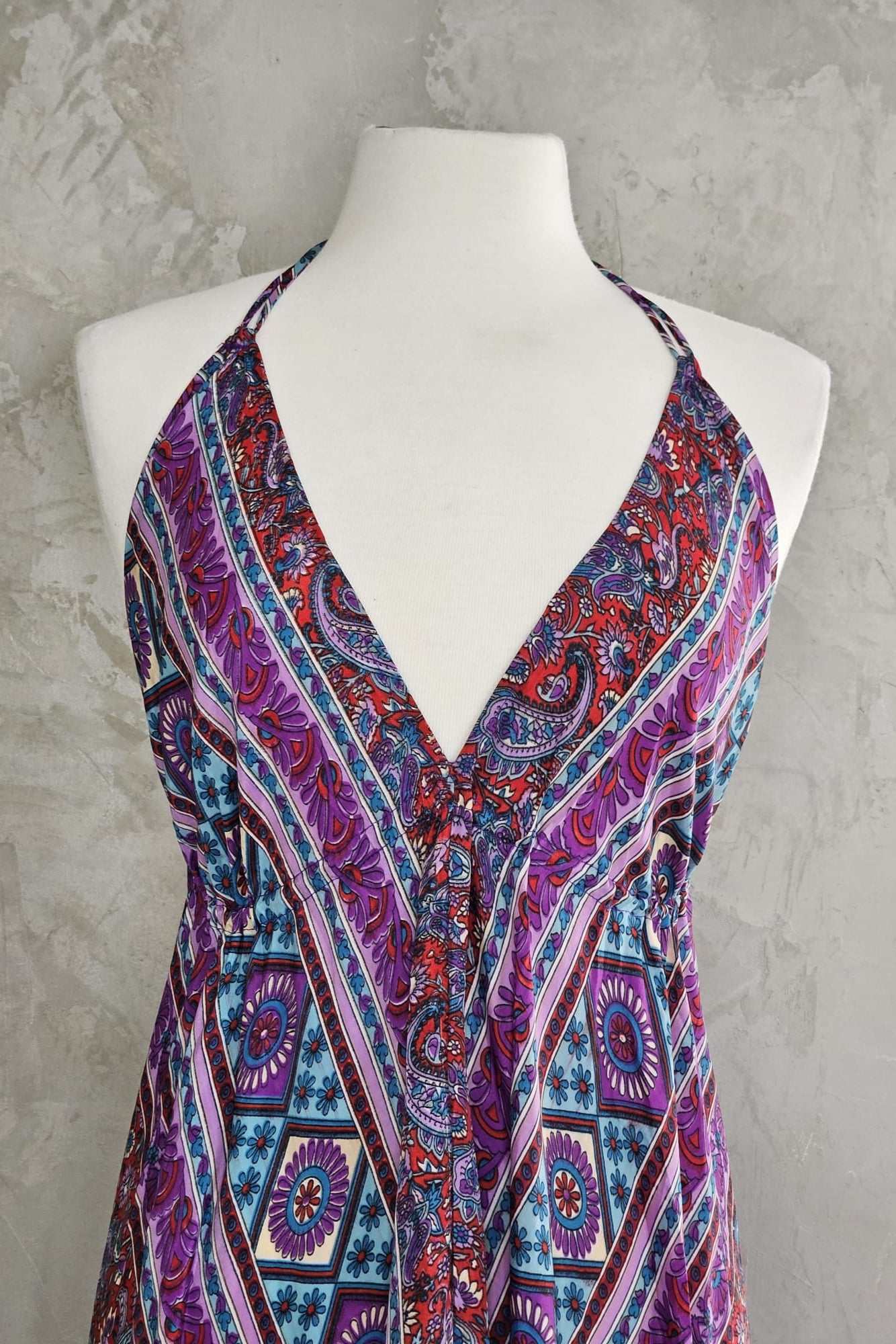 BOHO MAXI DRESS CON PRINT DE DIFERENTES COLORES