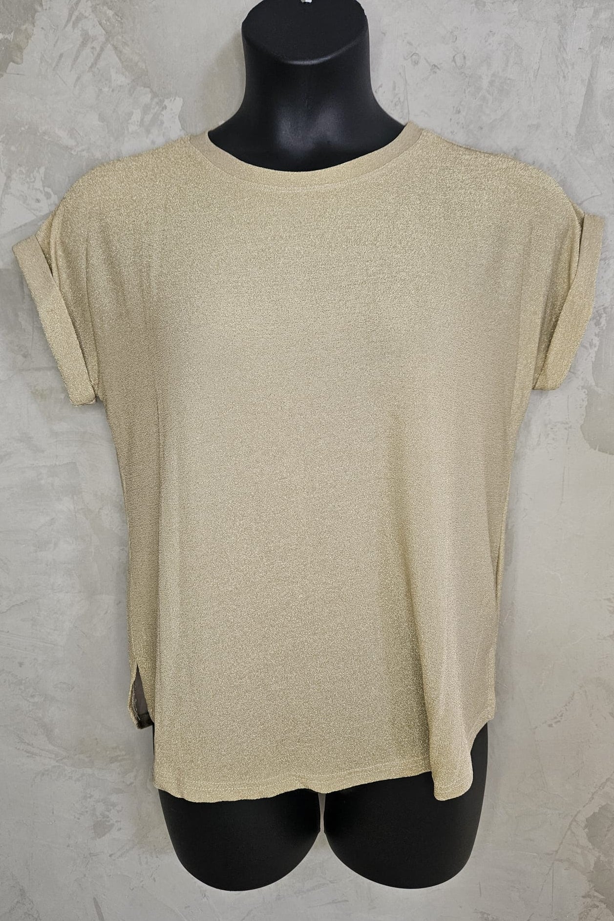 BLUSA DORADA TALLA PLUS