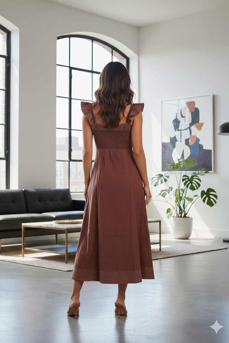 TRAJE LISO CON ESCOTE CORAZÓN