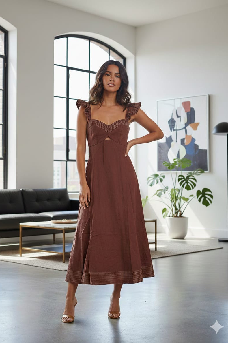 TRAJE LISO CON ESCOTE CORAZÓN