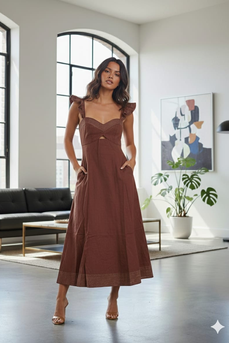 TRAJE LISO CON ESCOTE CORAZÓN