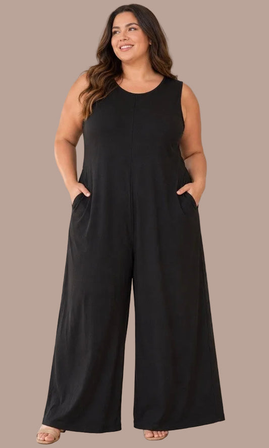 JUMPSUIT NEGRO TALLA PLUS
