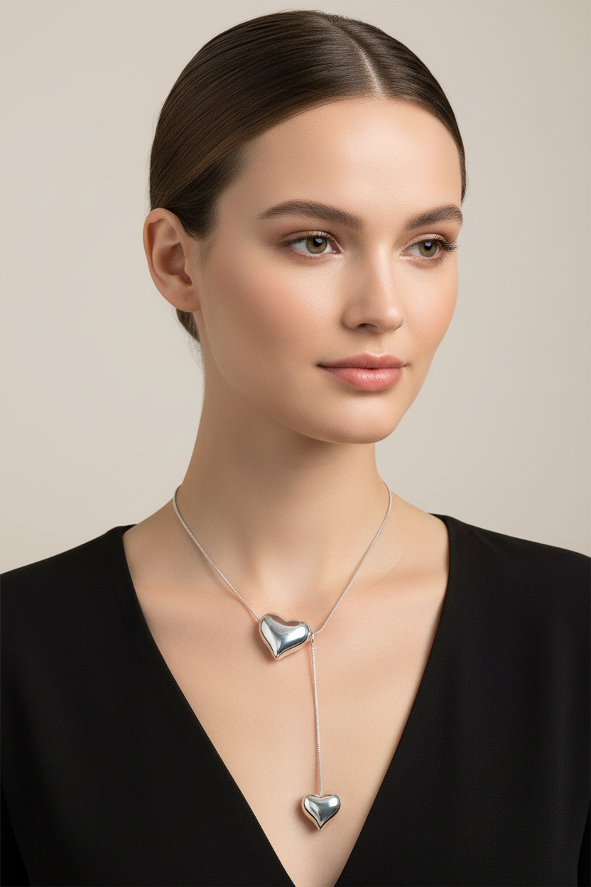 Cadena plateada en modelo